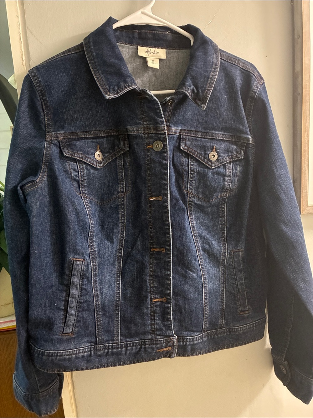 Denim Jacket - Dark Blue Women's Jean Jacket